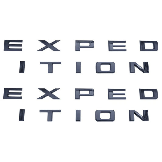 Gloss Black Front & Tailgate EXPEDITION Letters Emblem FIT 22-24 Expedition