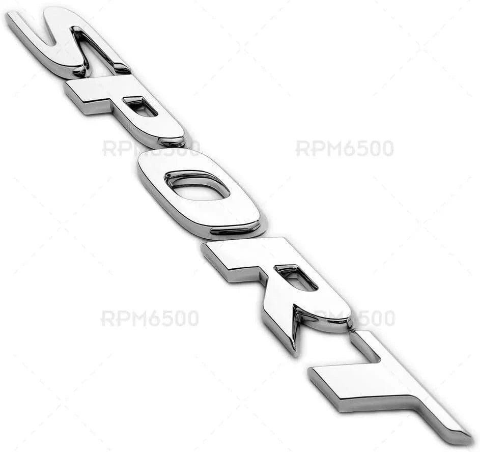 1PC Sport Rear Trunk Lid Letter Logo 3D Badge Emblem Nameplate (Silver)