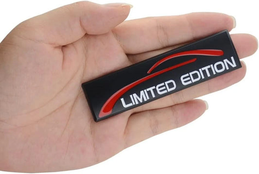 2Pc Metal Limited Edition Emblem Auto Premium Badge Trunk Fender Black White
