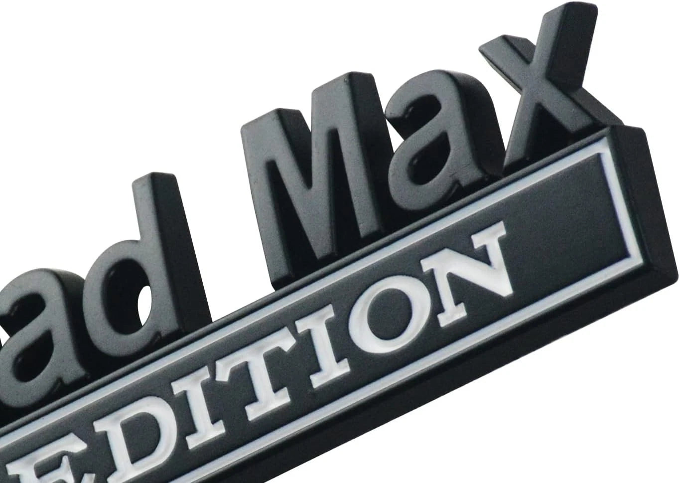 2PCS Mad Max Edition Car Decal Emblem Letters Badge Truck Adhesive Black White