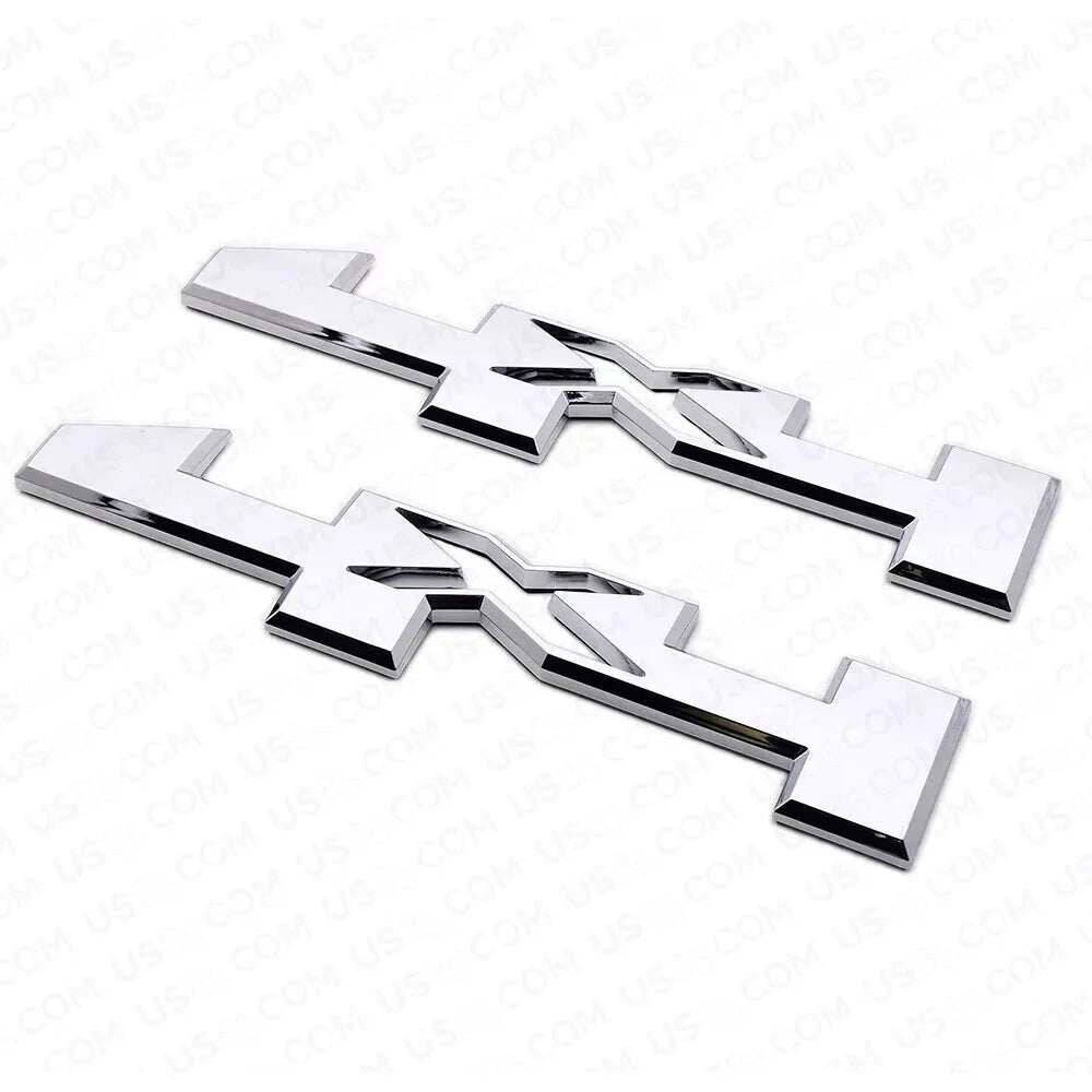 2PC 4X4 Emblems Fit for 2014-2022 Canyon Sierra Chrome