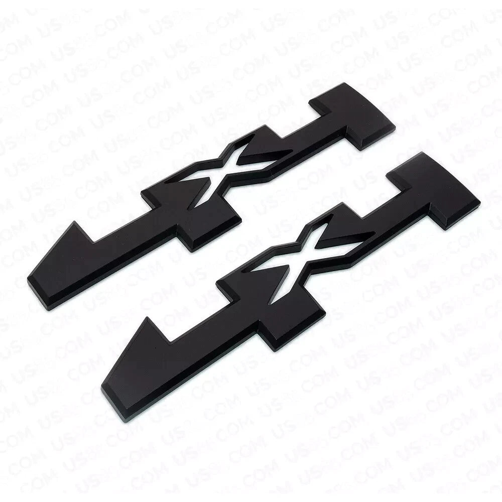 2PC 4X4 Emblems Fit for 2014-2022 Canyon Sierra Matte Black