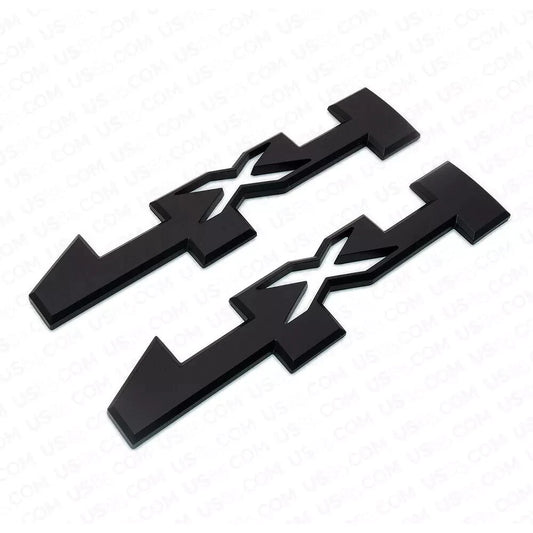 2PC 4X4 Emblems Fit for 2014-2022 Canyon Sierra Matte Black