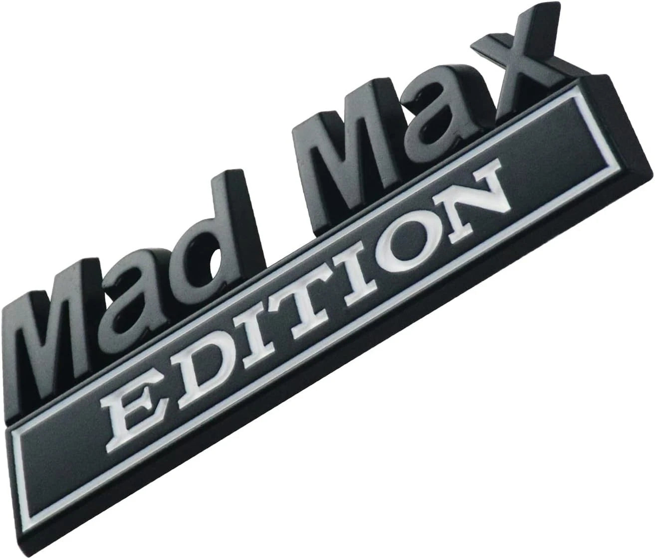 2PCS Mad Max Edition Car Decal Emblem Letters Badge Truck Adhesive Black White