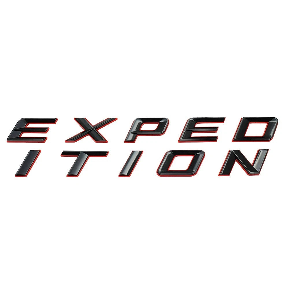 1Pc Black Red Front Hood EXPEDITION Letters Emblem FIT 2018-2022 Expedition