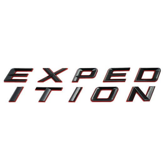 1Pc Black Red Front Hood EXPEDITION Letters Emblem FIT 2018-2022 Expedition