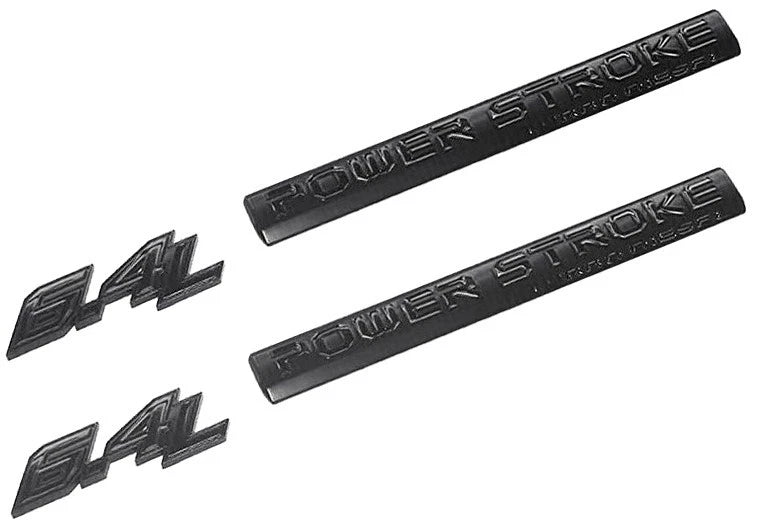4Pc Black Door 6.4L Turbo Diesel Emblem FIT F-Trucks Powerstroke Kit