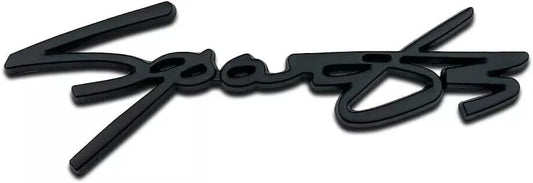 1x Metal Sport Emblem Letter Turbo Logo Auto SUV Badge Trunk Sticker (Black)