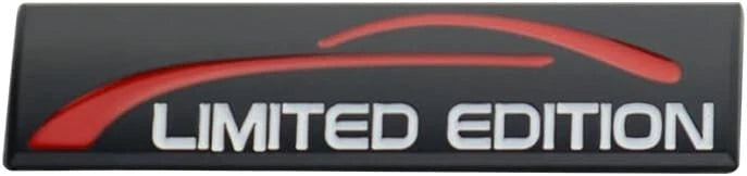 2Pc Metal Limited Edition Emblem Auto Premium Badge Trunk Fender Black White