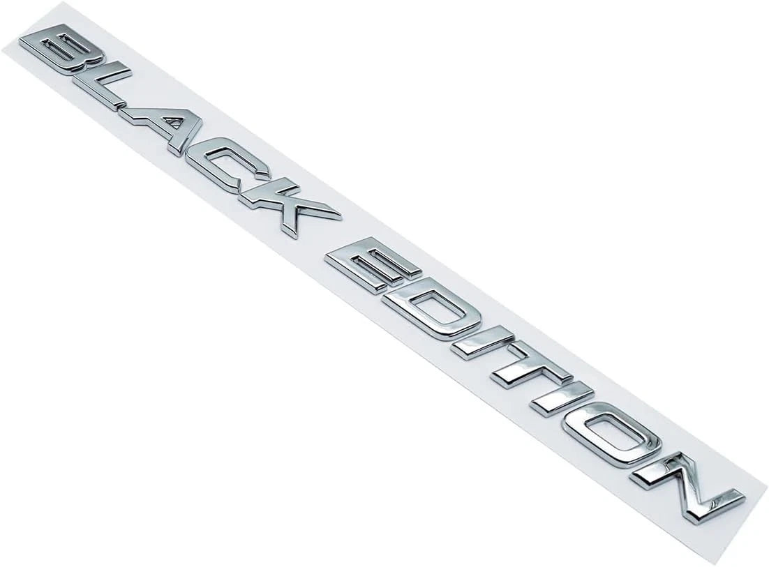 2pcs Black Edition Letters Emblem Badge for 2020-2021 Car Rear Decal Silver