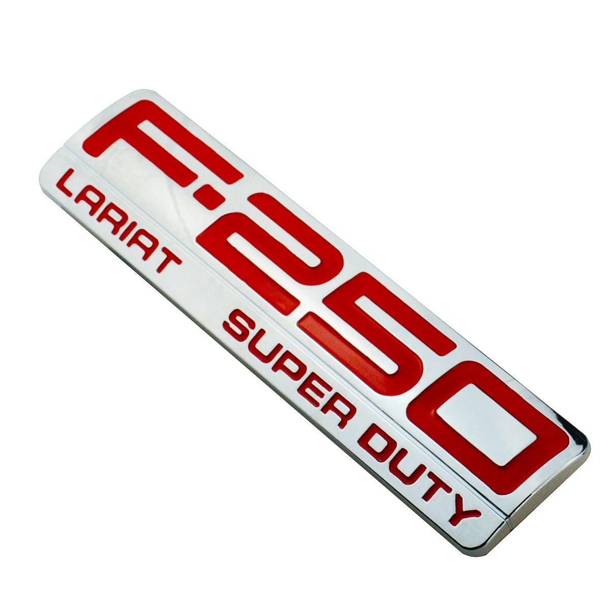 Fit for F250 Lariat 2005-2007 Super Duty Emblem 3D Badge RED CHROME 3pc