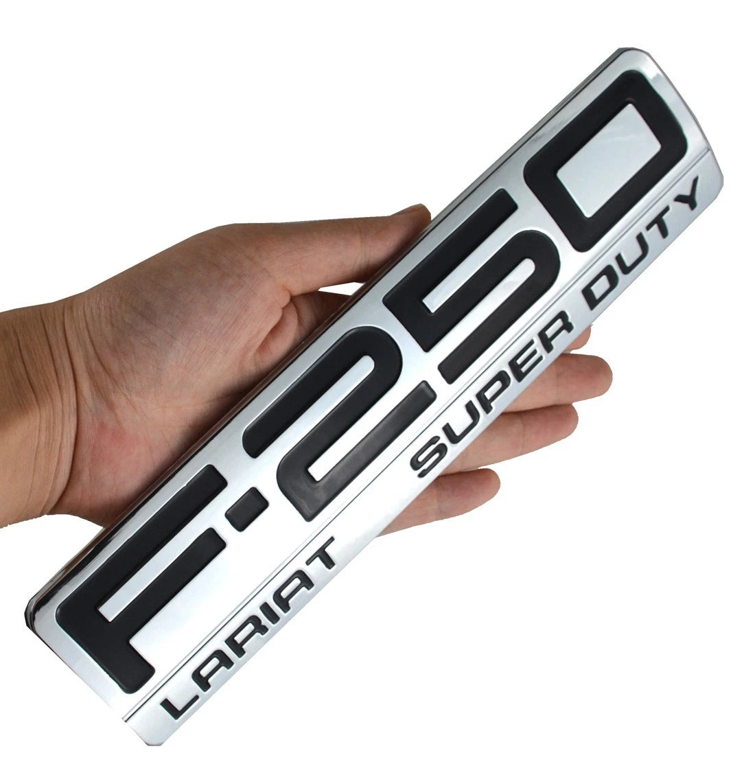Fit for F250 Lariat 2005-2007 Super-Duty Emblems 3D V8 Badges Chrome 4Pc Kit