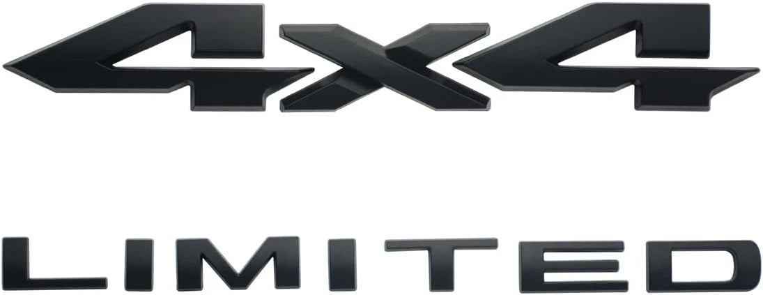 4 X 4 Plus Limited 3D Decal Emblem Sticker Fit for 2019-2021 (Matte Black)