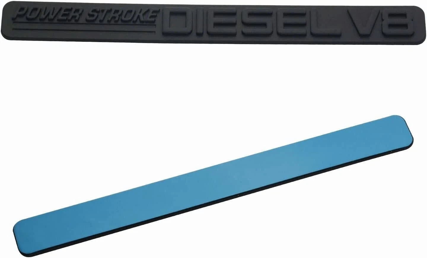 2Pc Matte Black Front Door Turbo Diesel V8 Emblem FIT F-Trucks Powerstroke