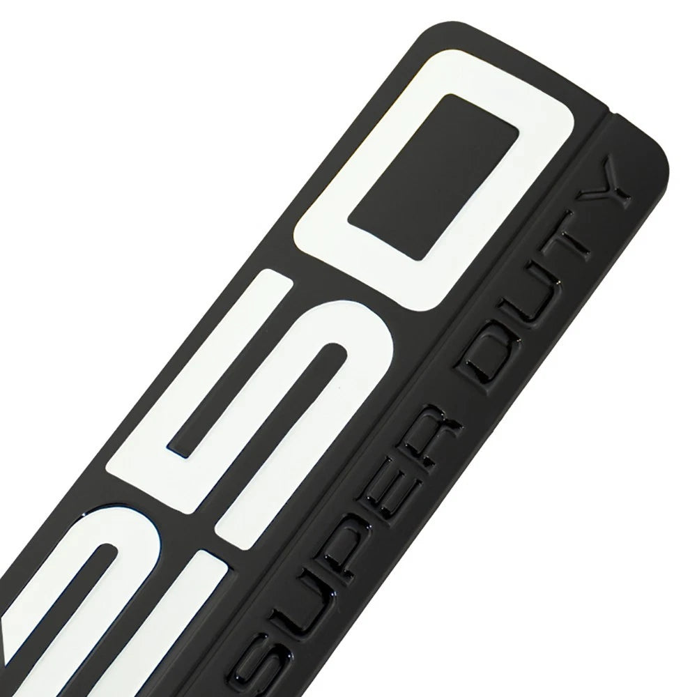 Fit for F250 Lariat 2005-2007 Super Duty Emblem 3D Badge WHITE BLACK 2pc