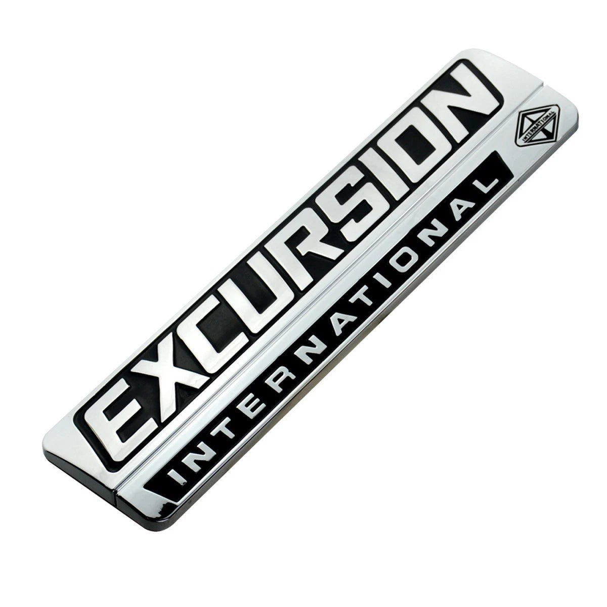 Chrome Black Front & Tailgate Excursion International Emblem FIT 00-05 Excursion