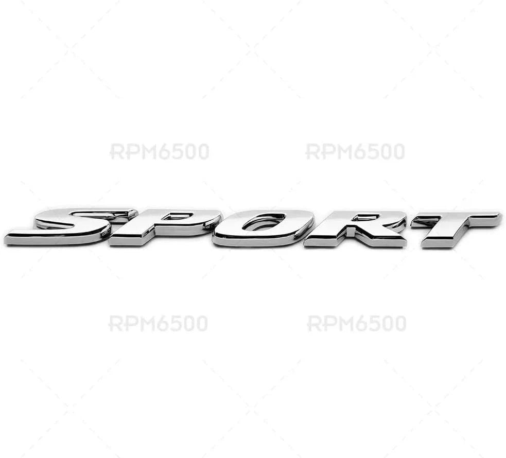 1PC Sport Rear Trunk Lid Letter Logo 3D Badge Emblem Nameplate (Silver)