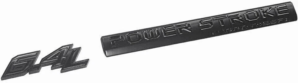 4Pc Black Door 6.4L Turbo Diesel Emblem FIT F-Trucks Powerstroke Kit