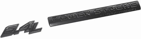 4Pc Black Door 6.4L Turbo Diesel Emblem FIT F-Trucks Powerstroke Kit
