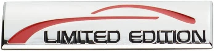 2Pc 3D Metal Limited Edition Logo Emblem Badge Auto Premium Badge Trunk Fender