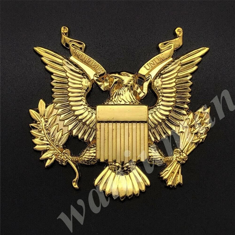 1x US Army Emblem US Military Army Badge US Army Decal Military Army (Gold)