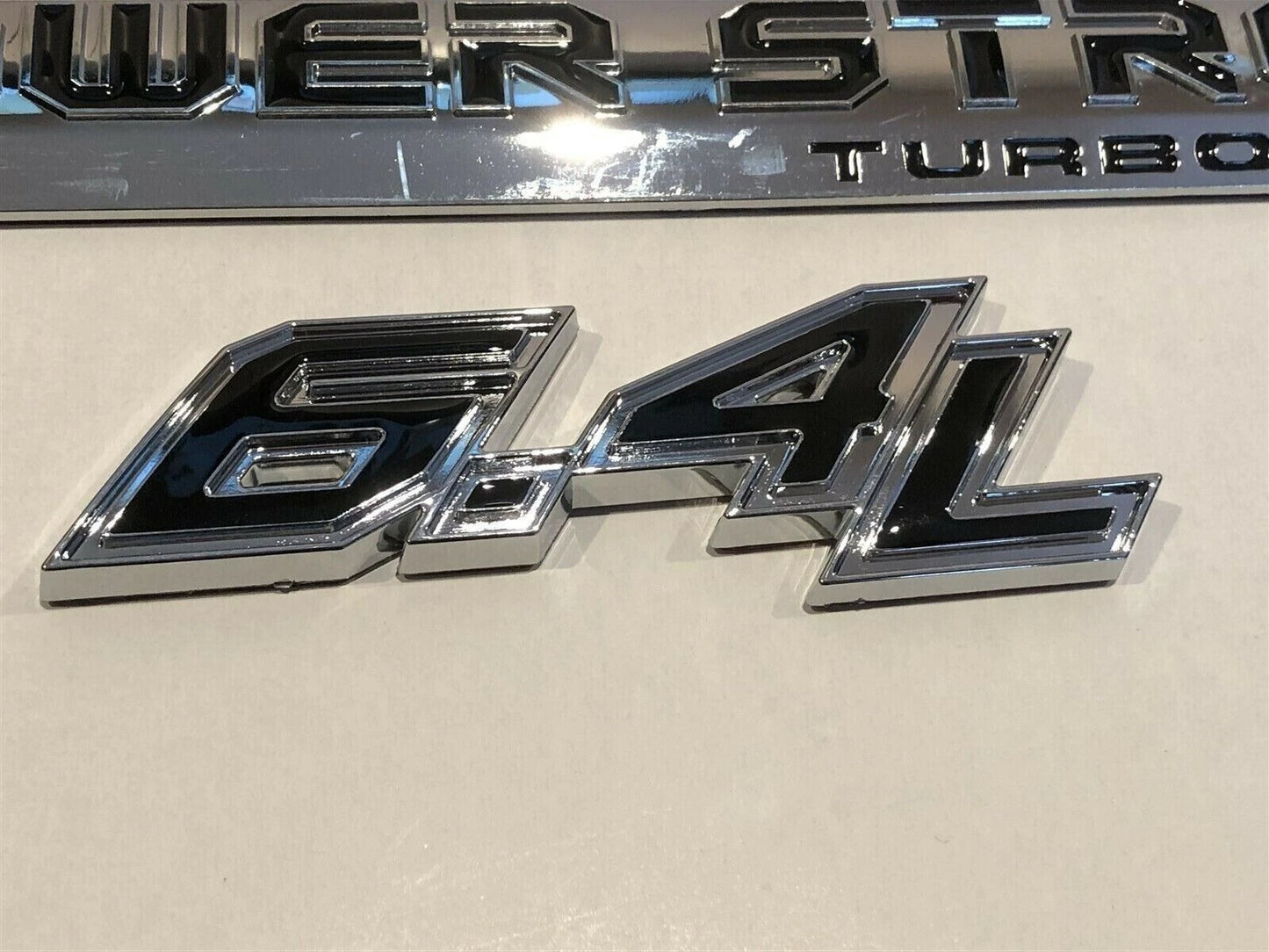 4Pc Chrome Black Door 6.4L Turbo Diesel Emblem FIT F-Trucks Powerstroke Kit
