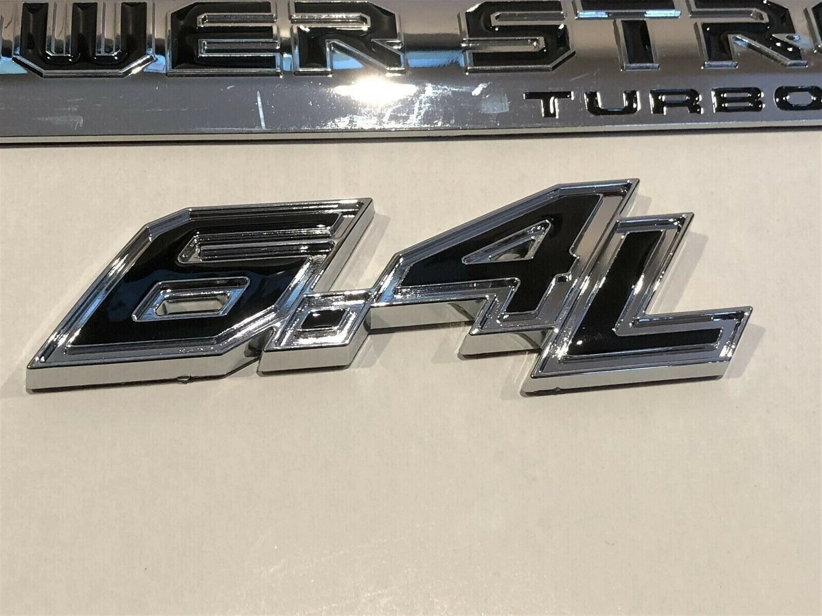 4Pc Chrome Black Door 6.4L Turbo Diesel Emblem FIT F-Trucks Powerstroke Kit