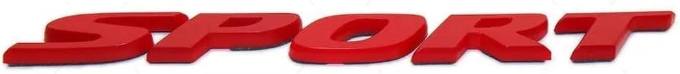 1PC Sport Rear Trunk Lid Letter Logo 3D Badge Emblem Nameplate (Red)