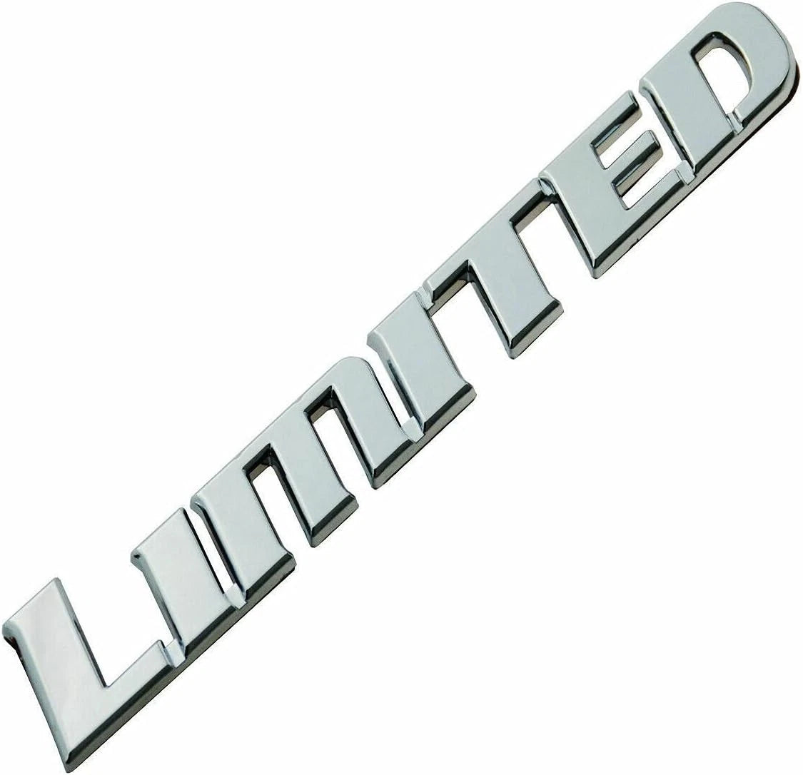 2pcs Limited Emblem Badge Plate Decal Fit for Universal Cars (Chrome)