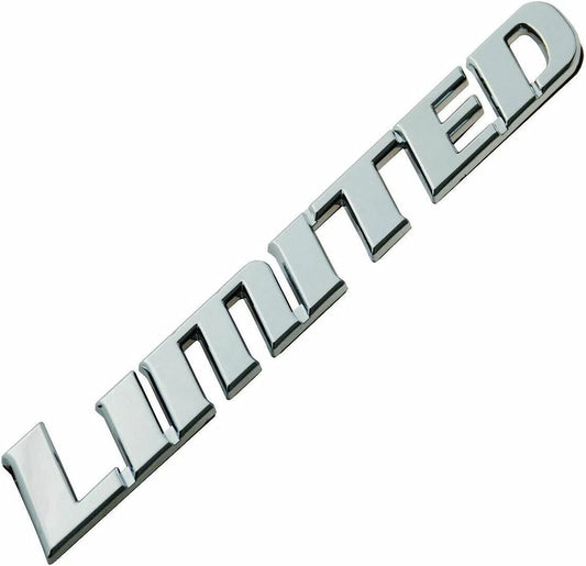 2pcs Limited Emblem Badge Plate Decal Fit for Universal Cars (Chrome)