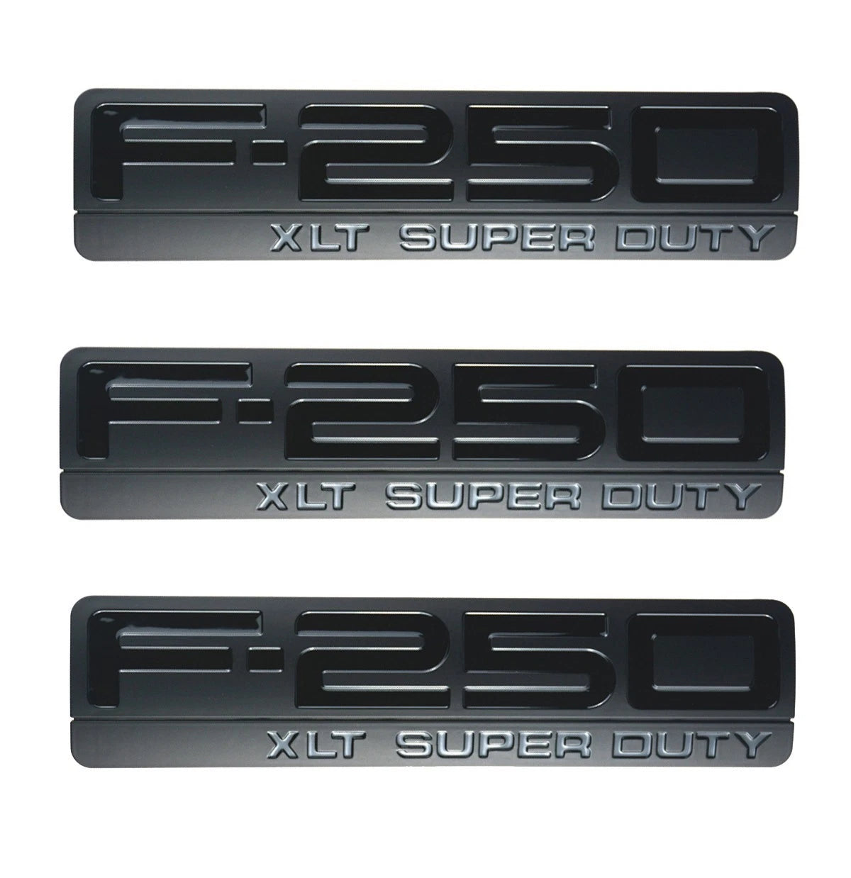Fit for F250 XLT 2005-2007 Super Duty Emblem 3D Badge 3Pc Ornament