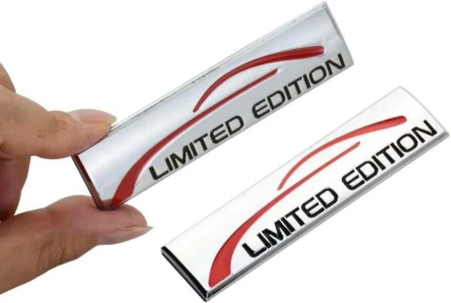 2Pc 3D Metal Limited Edition Logo Emblem Badge Auto Premium Badge Trunk Fender
