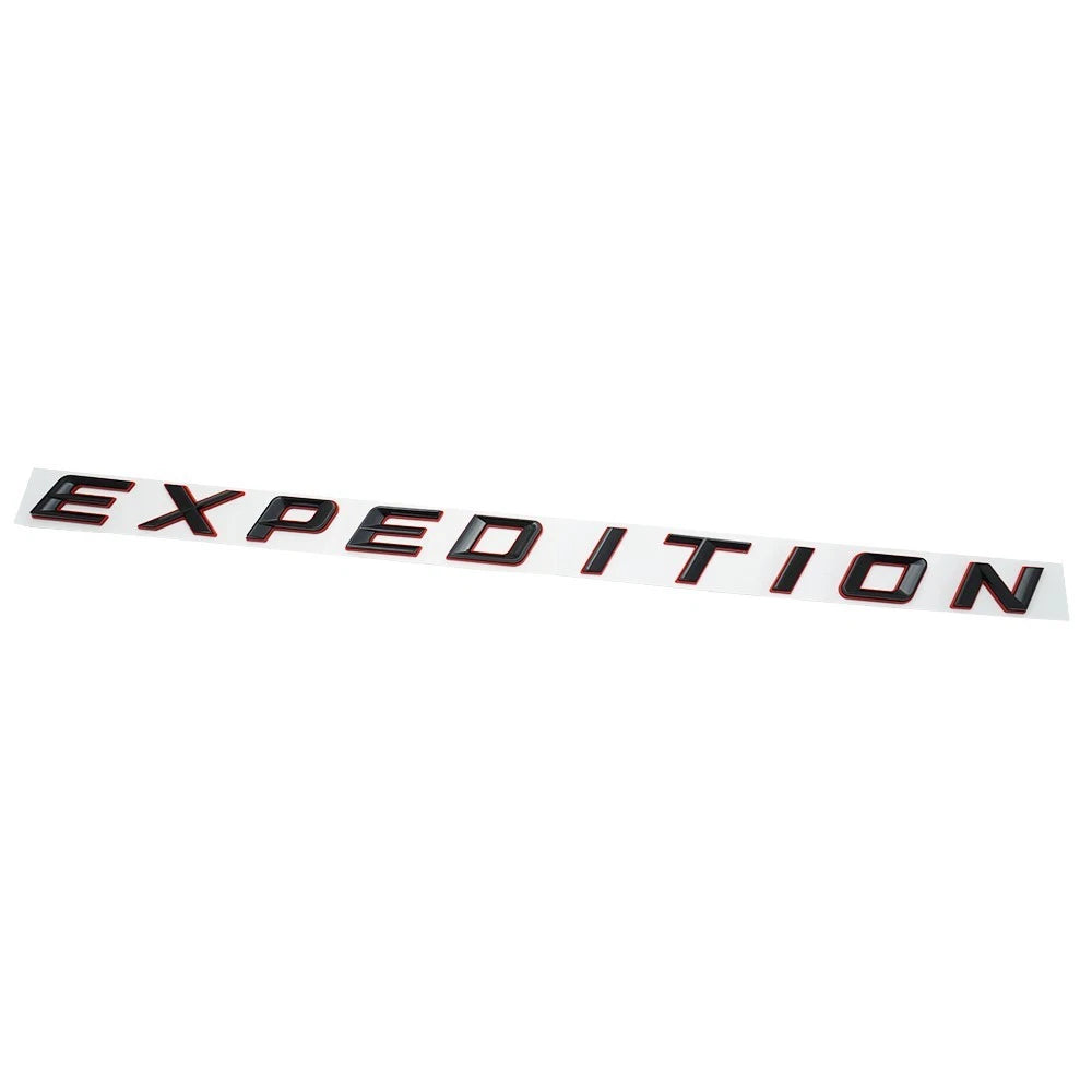 1Pc Black Red Front Hood EXPEDITION Letters Emblem FIT 2018-2022 Expedition