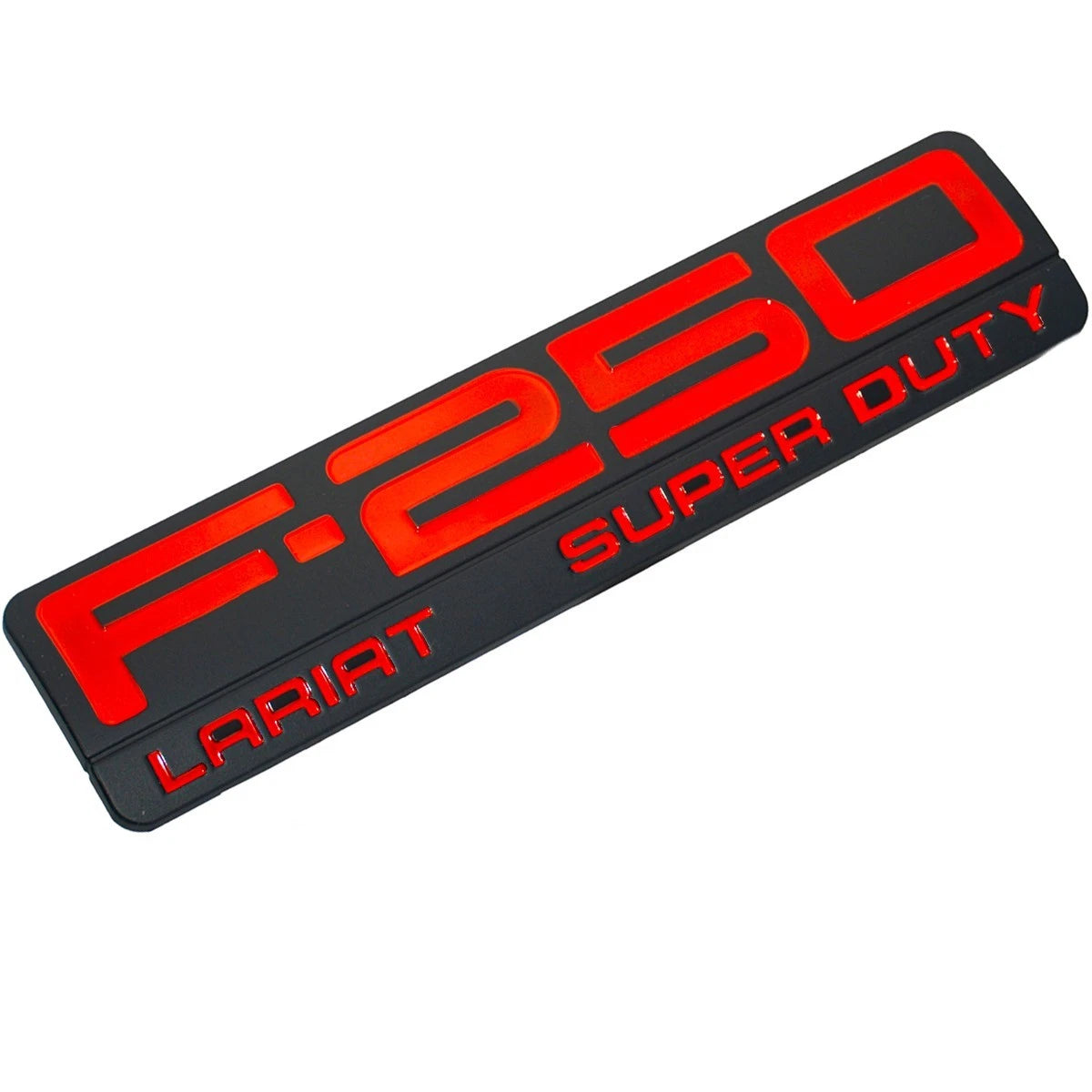 Fit for F250 Lariat 2005-2007 Super Duty Emblem 3D Badge RED BLACK 1pc