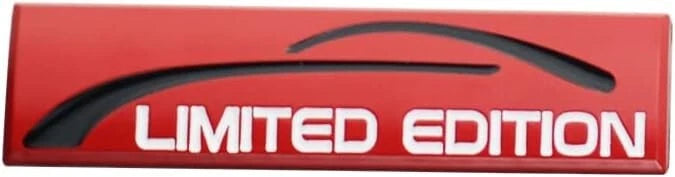 2Pc Metal Limited Edition Emblem Auto Premium Badge Trunk Fender Black Red