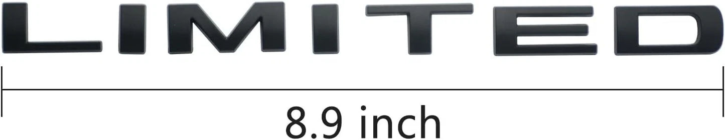 4 X 4 Plus Limited 3D Decal Emblem Sticker Fit for 2019-2021 (Matte Black)