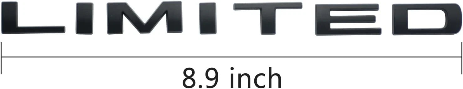4 X 4 Plus Limited 3D Decal Emblem Sticker Fit for 2019-2021 (Matte Black)
