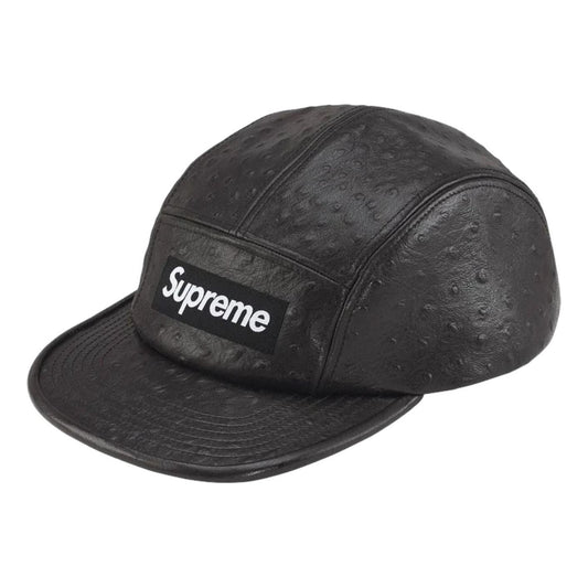Supreme SS26 Ostrich Embossed Leather GORE-TEX Camp Cap 'Black' SUP-SS26-1022-BLK