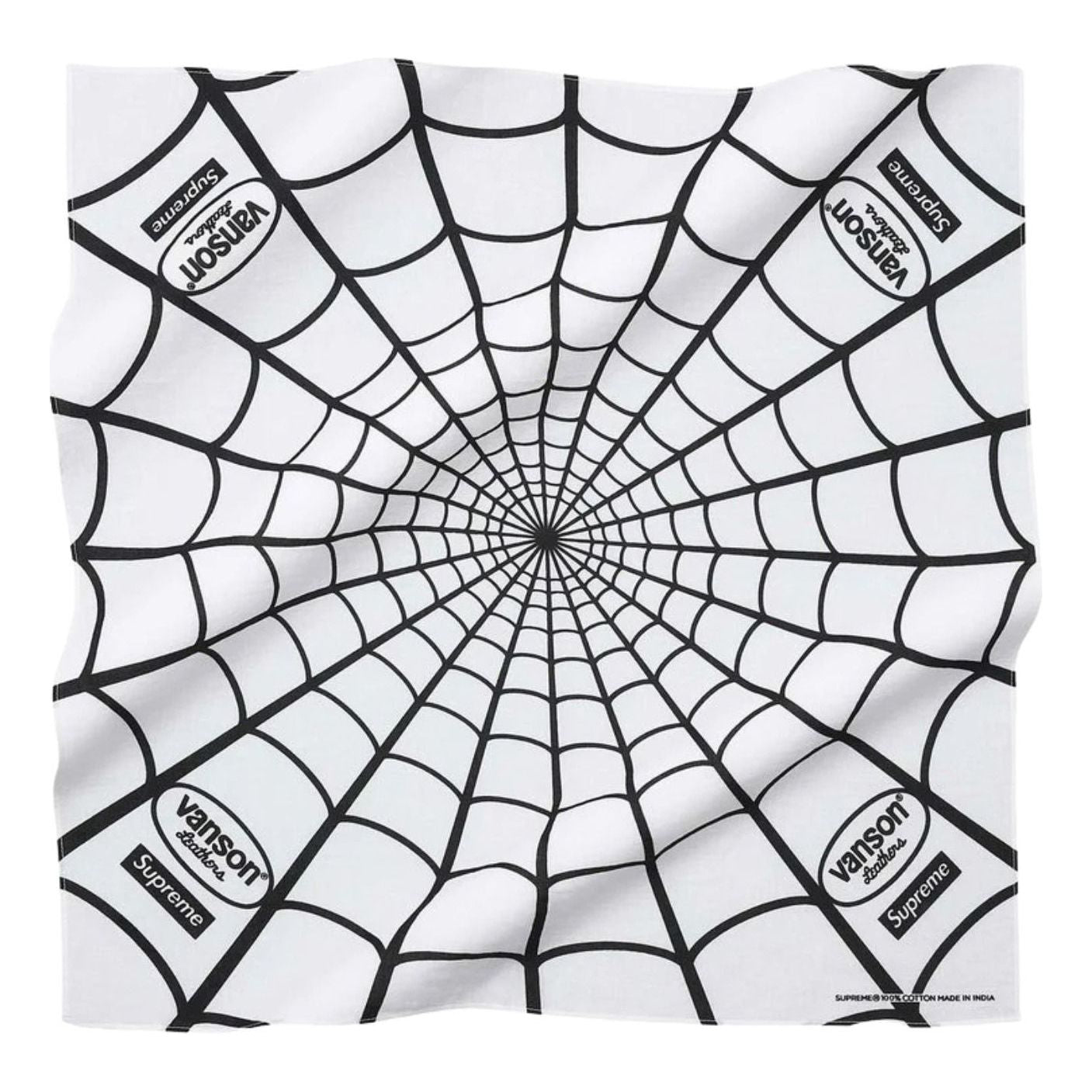 Supreme x Vanson Leathers SS26 Spider-Man Bandana 'White' SUP-SS26-2010-WHT