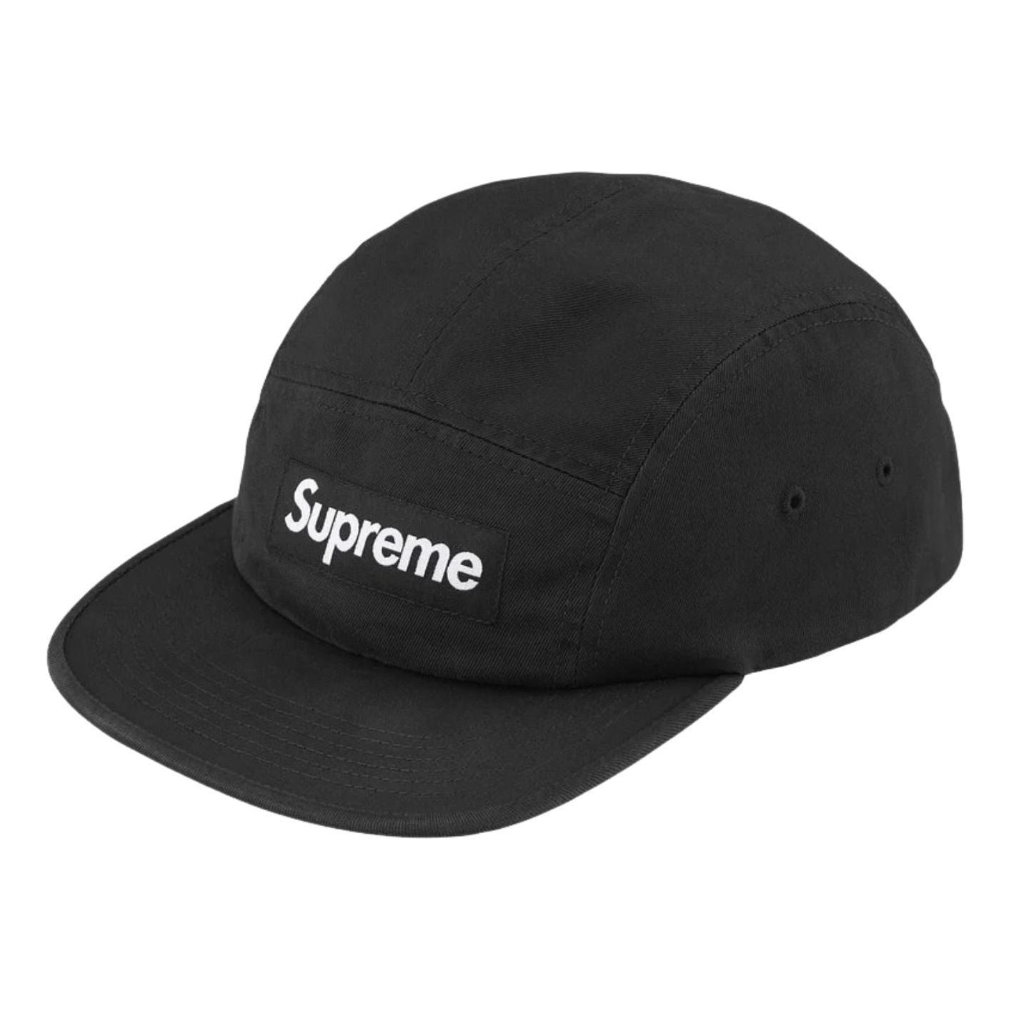 Supreme SS26 Washed Chino Twill Camp Cap 'Black' SUP-SS26-1000-BLK