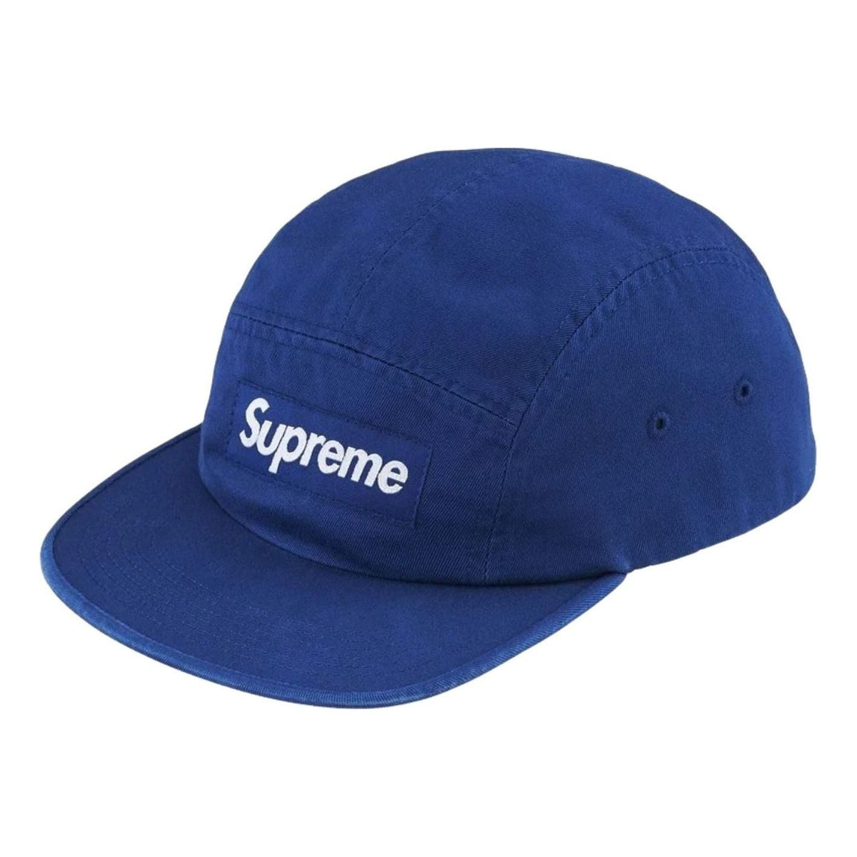 Supreme SS26 Washed Chino Twill Camp Cap 'Royal' SUP-SS26-1000-RYL