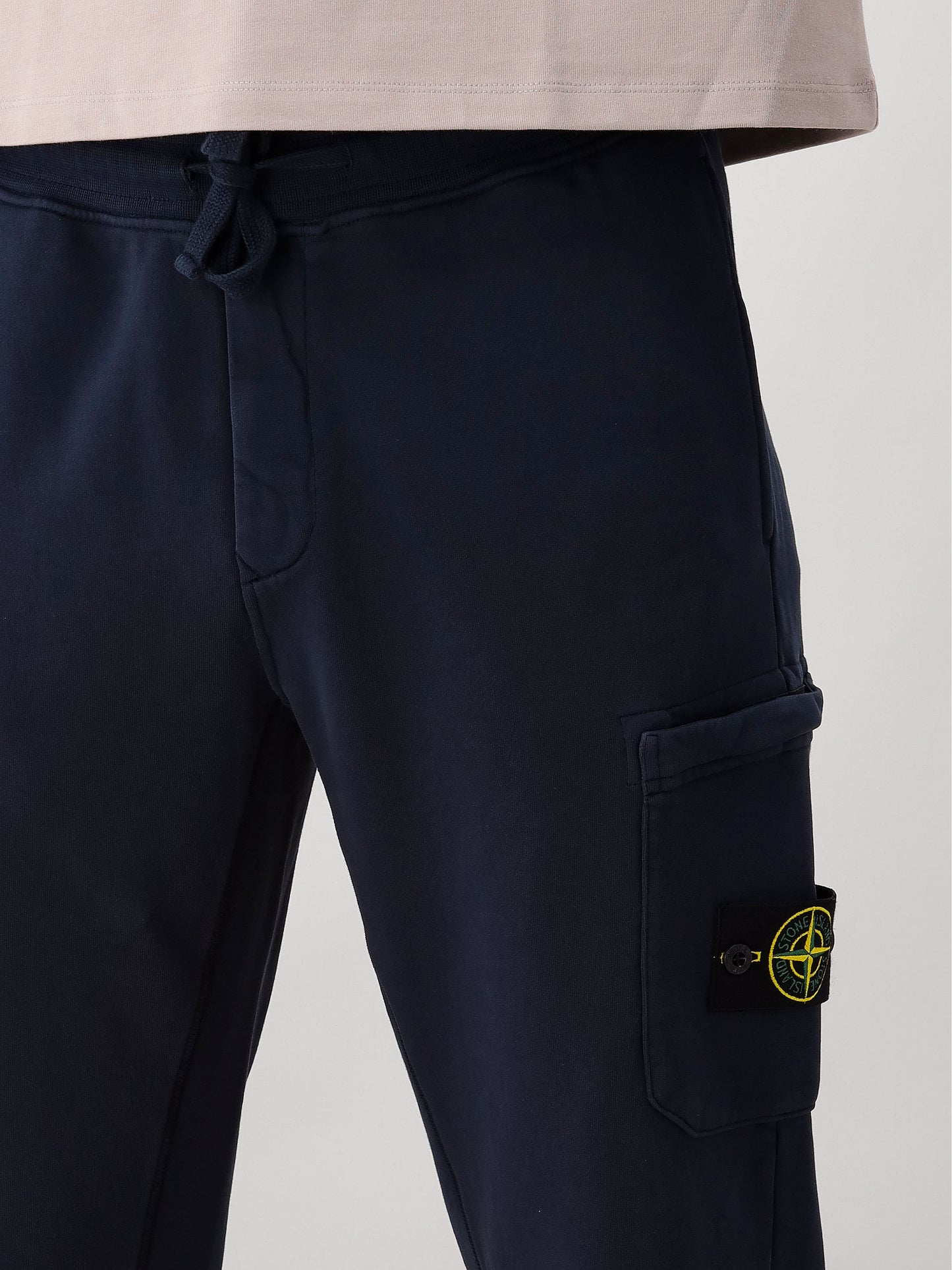 Stone Island Broek Blauw Felpa Pantalone