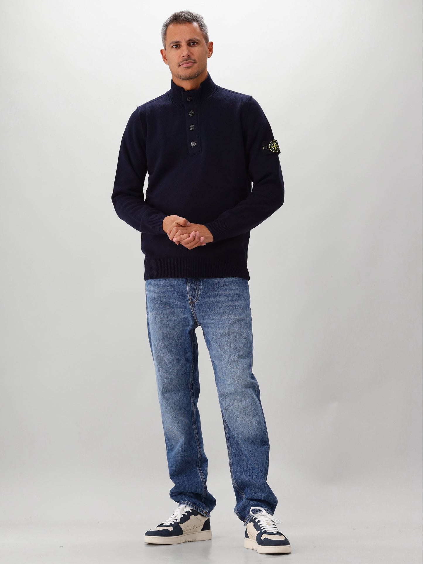 Stone Island Gebreide Trui Blauw