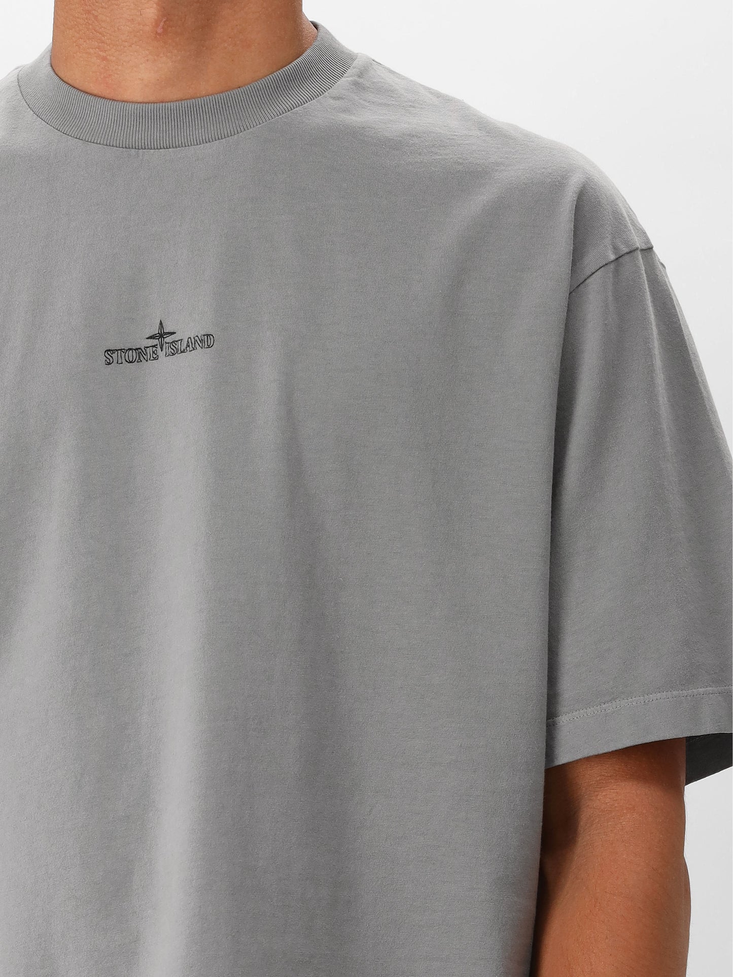 Stone Island T-shirt Grijs Backprint