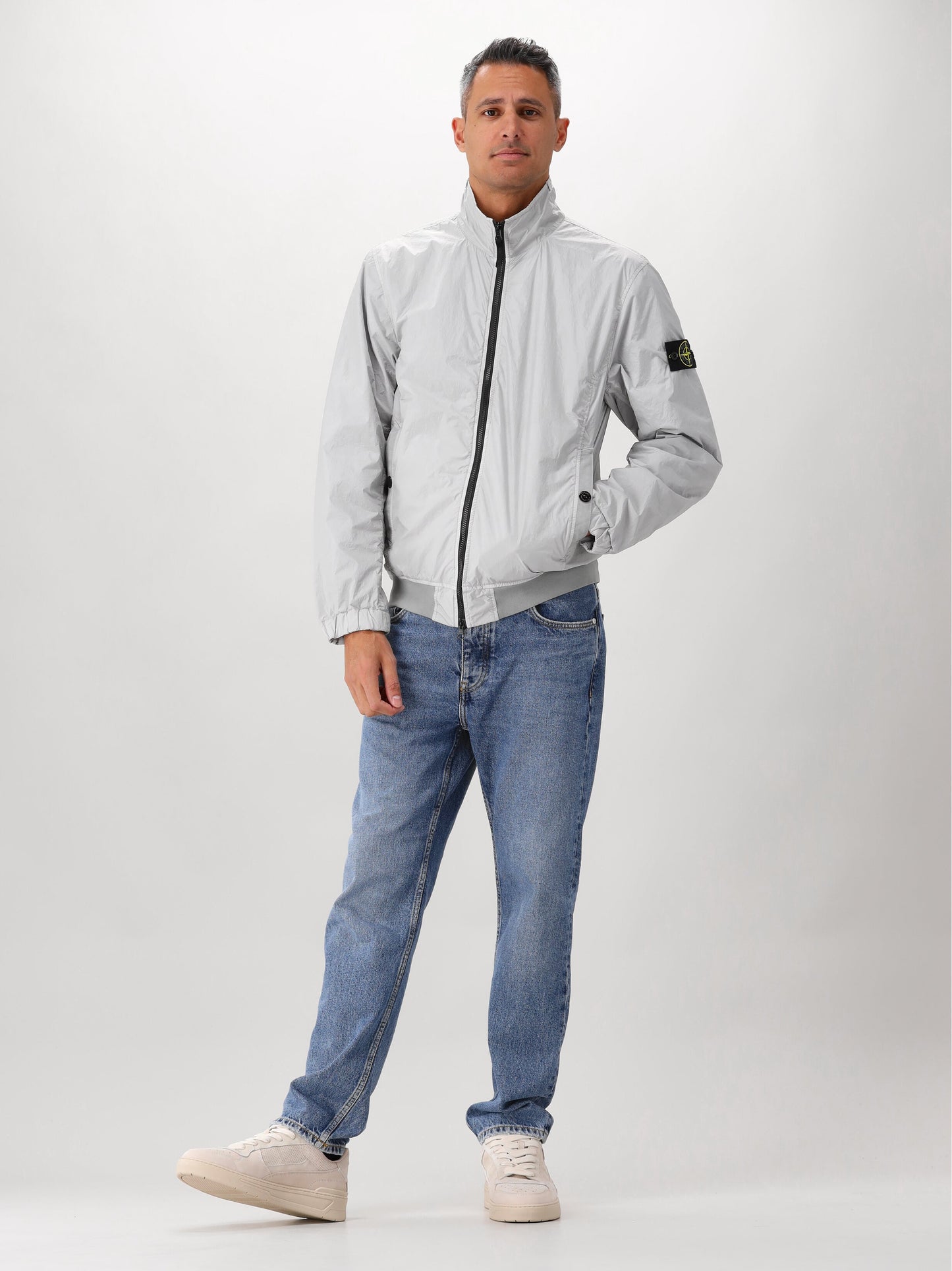Stone Island Windjack Grijs Crinkle Reps