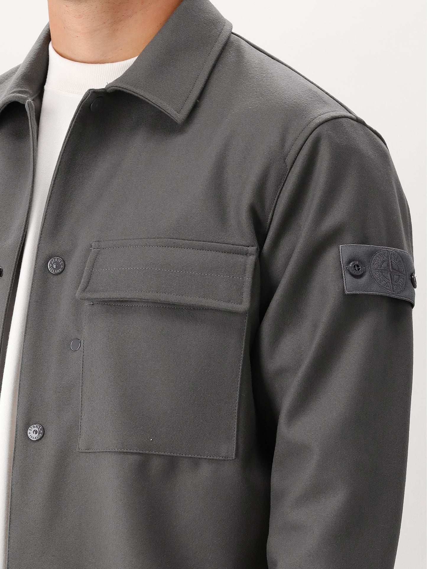 Stone Island Overshirt Grijs Ghost