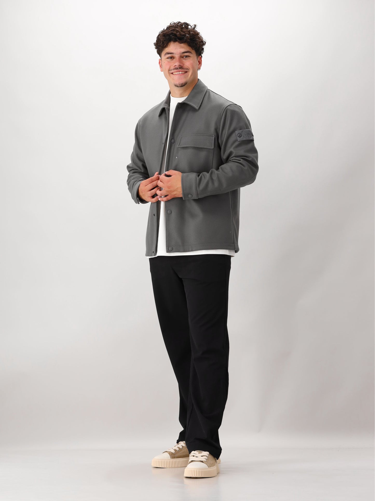 Stone Island Overshirt Grijs Ghost