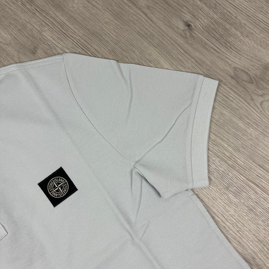 Stone Island Patch Polo Shirt - Sky Blue