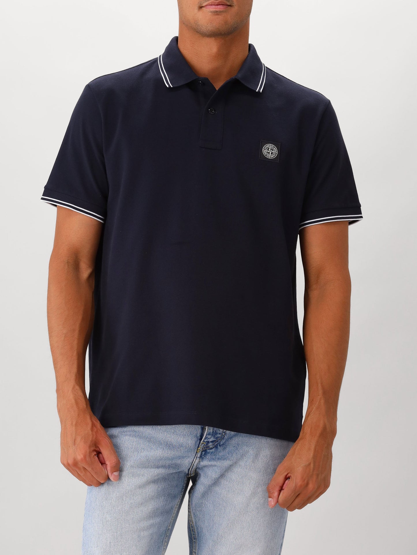 Stone Island Polo Blauw Contrast