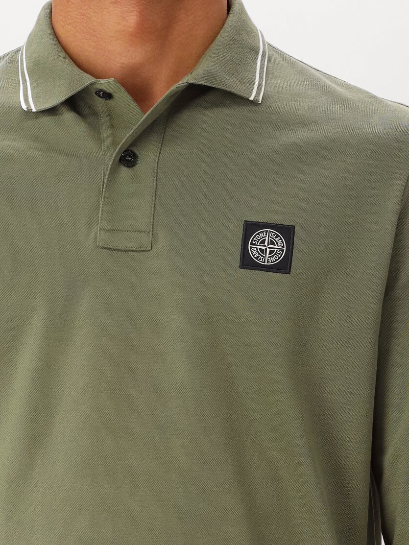 Stone Island Longsleeve Polo Green 2SL18
